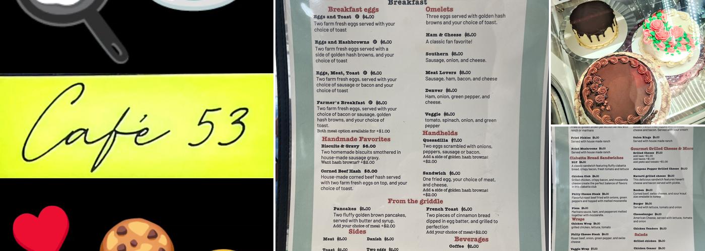 Cafė 53 Menu