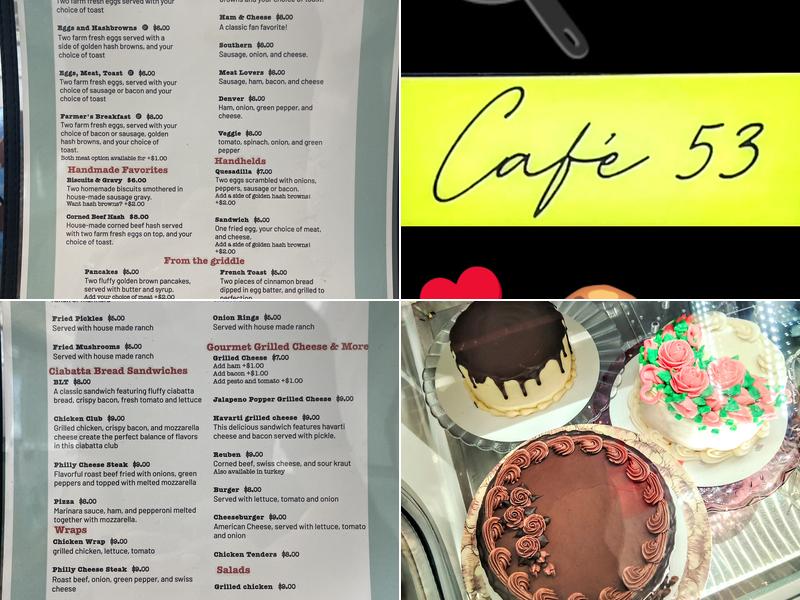 Cafė 53 Menu