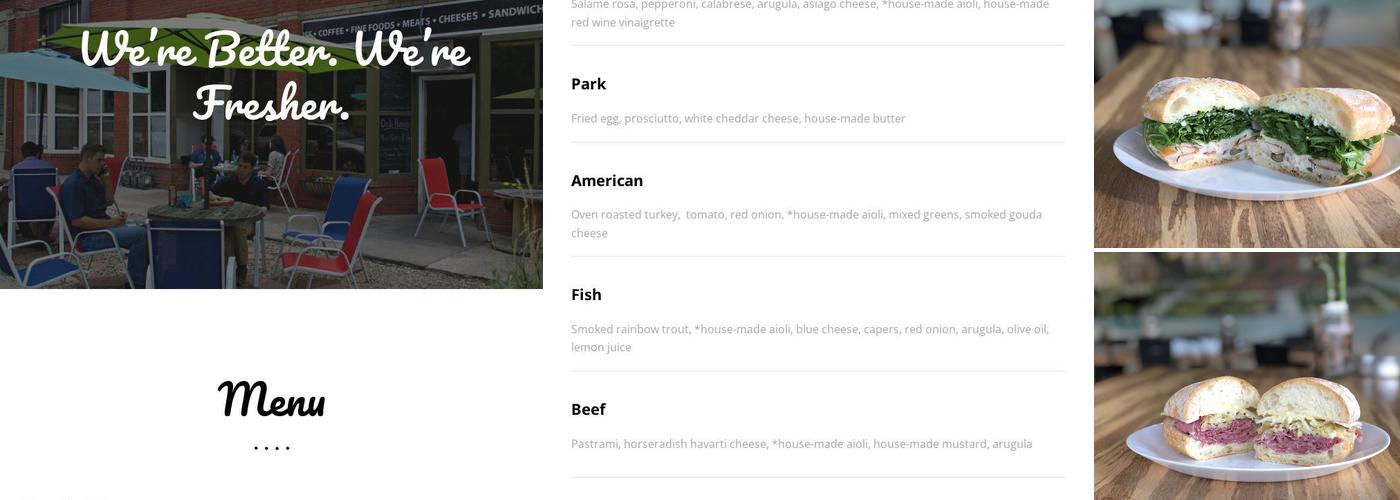 Curtis Park Deli - Boulder Menu