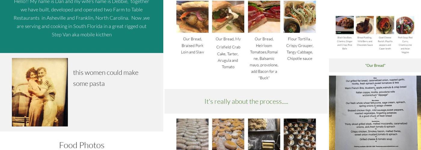 The stonehouse mobile kitchen Menu