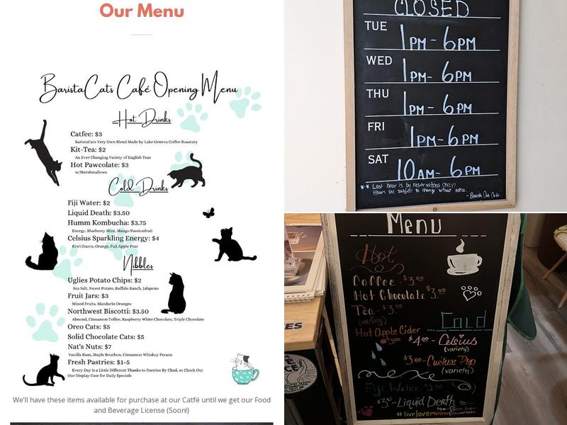 BaristaCats Café & Sanctuary for Wayward Cats Menu
