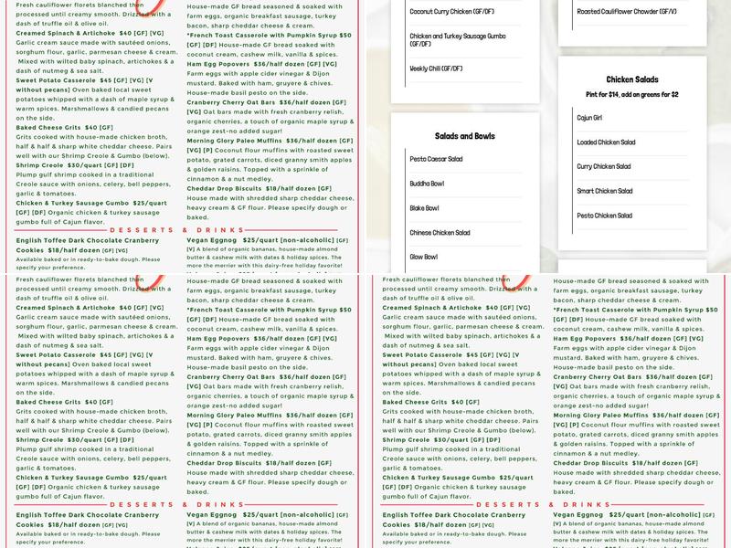 Green Fork & Straw Menu