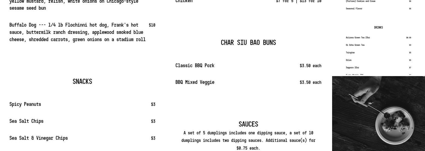 Dumpling Queen Menu