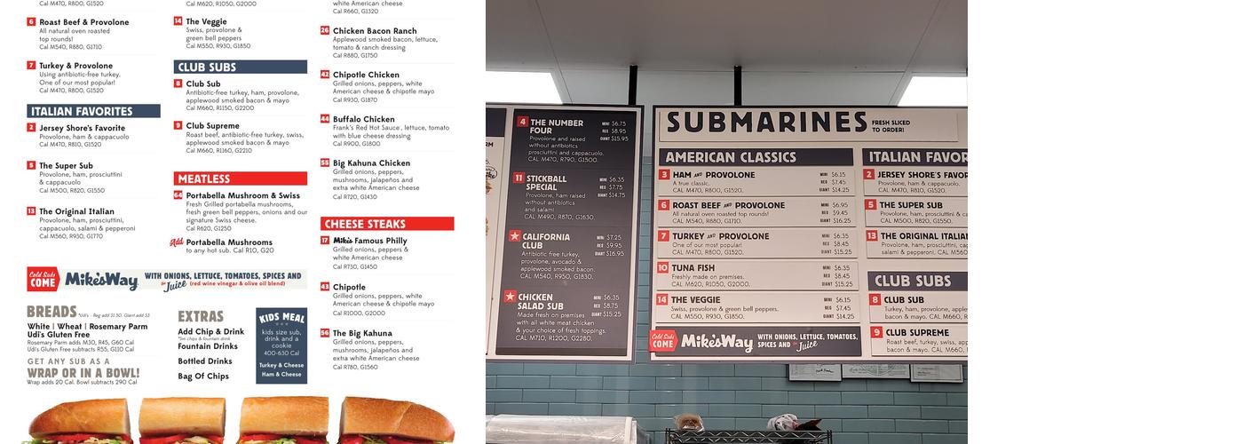 Jersey Mike's Subs Menu
