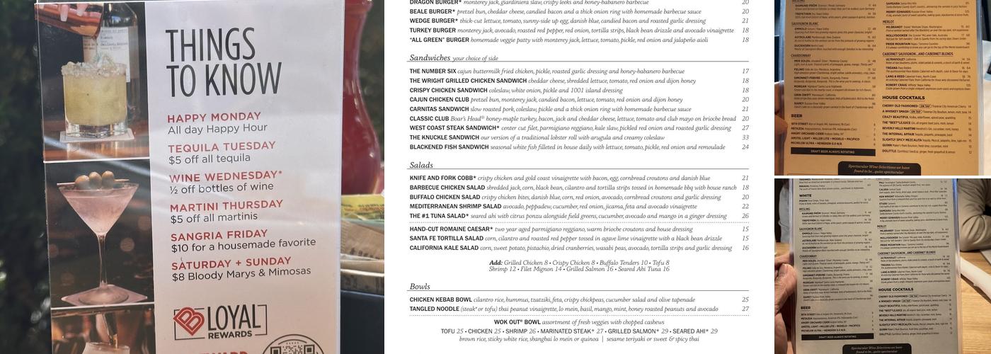 Doc B's Restaurant Menu