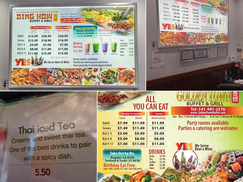 Ding How buffet & grill Menu
