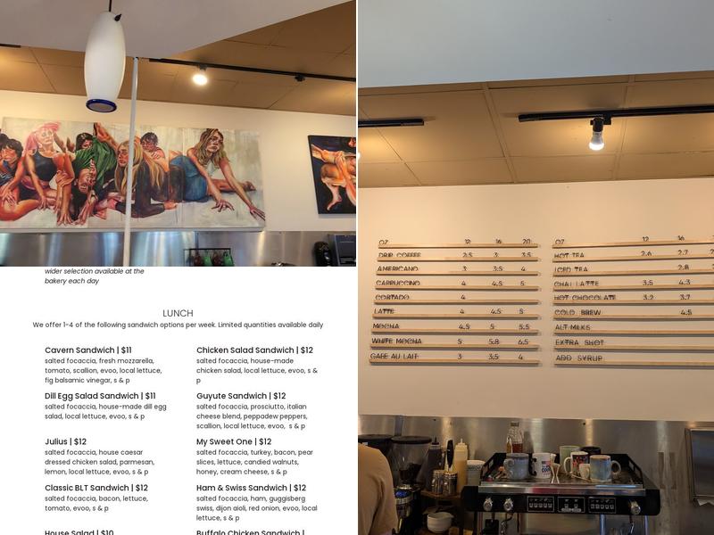 Ocelot Cafe & Bakery Menu
