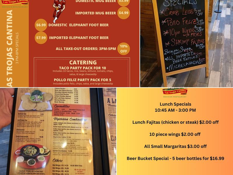 Las Trojas Cantina Menu