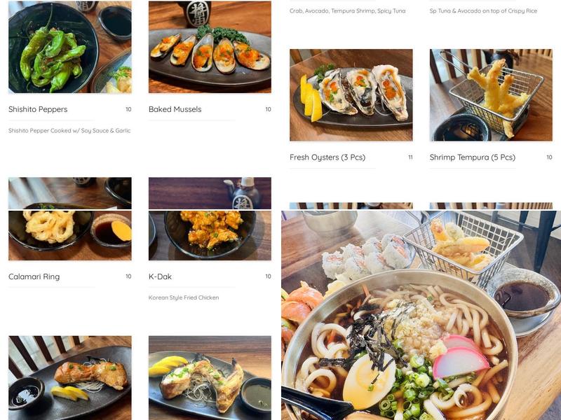 Sushigah Menu