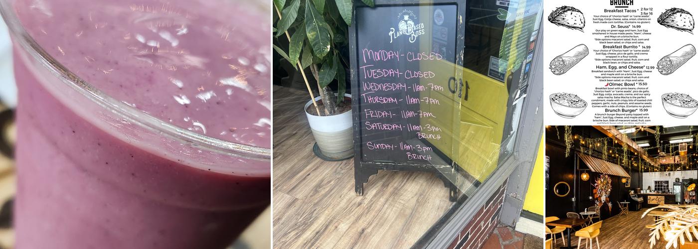 Plant Based Boss Menu