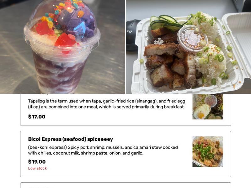 Chee-bog Menu