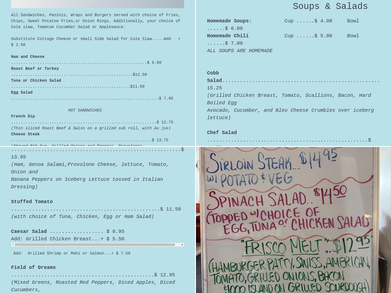 Riverwalk Cafe Menu