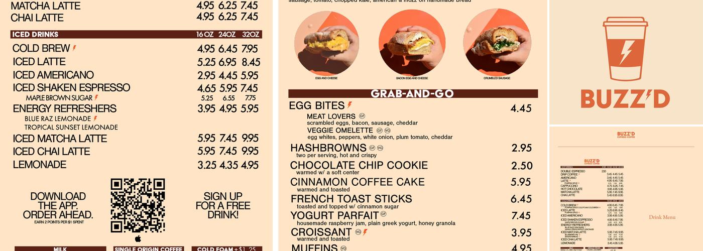 Buzz'd Express Coffee Menu
