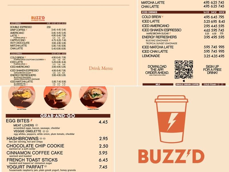Buzz'd Express Coffee Menu