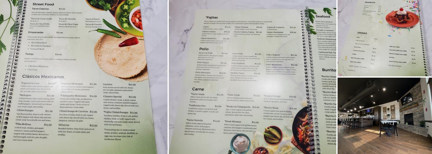 Cilantro Mexican Grill Menu