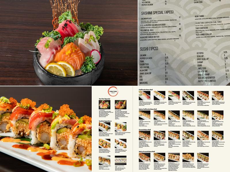 Tori Tori Sushi Menu
