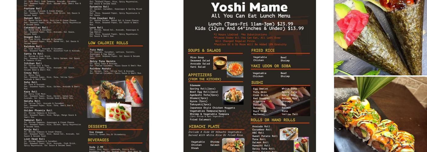 YOSHI MAME Menu