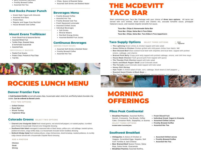 McDevitt Taco Supply Menu