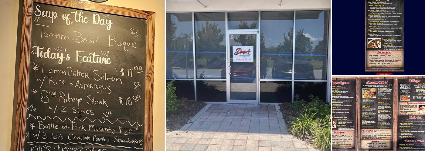 Drew's American Grill Menu