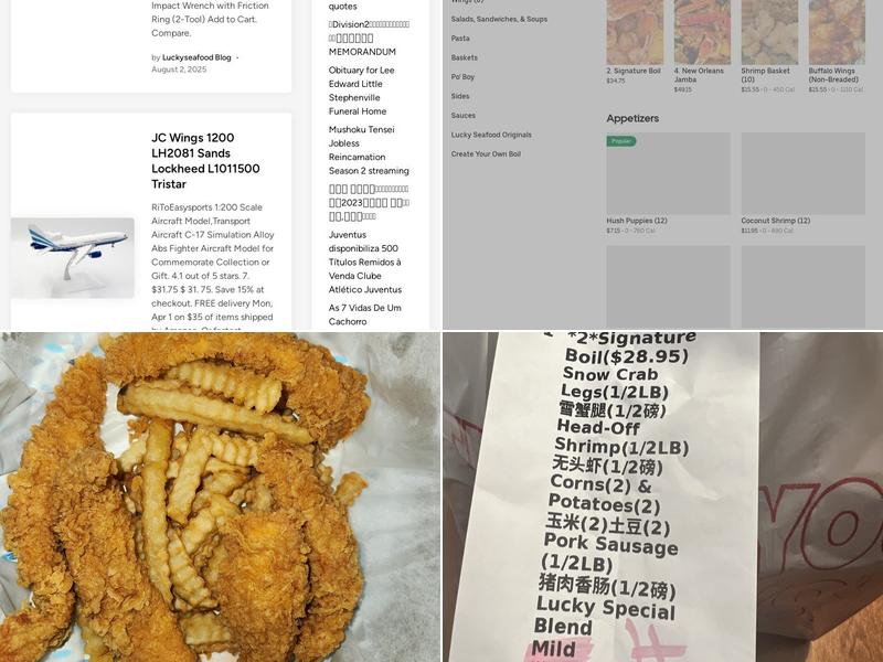 Lucky Seafood & Crab Menu