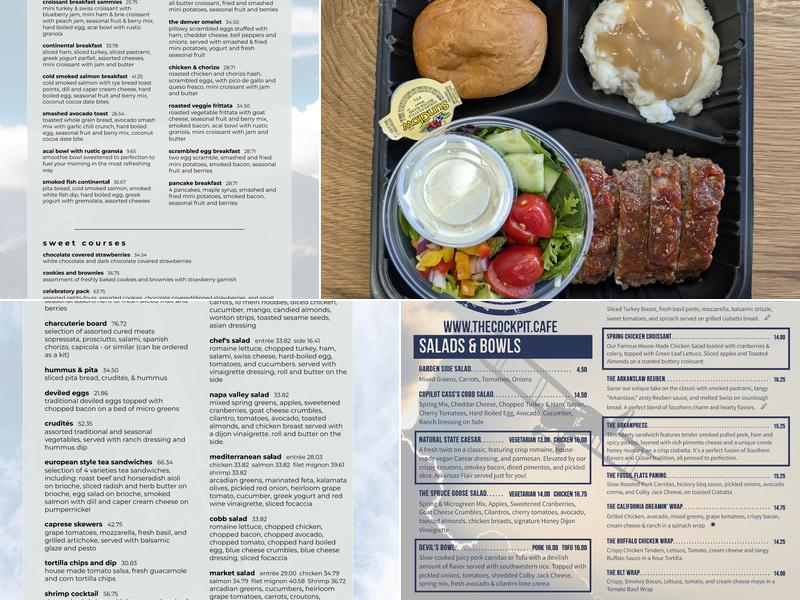 The Cockpit Cafe Menu