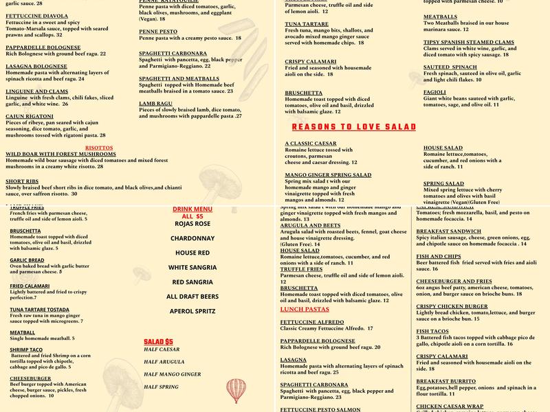 Eddie’s Kitchen Menu