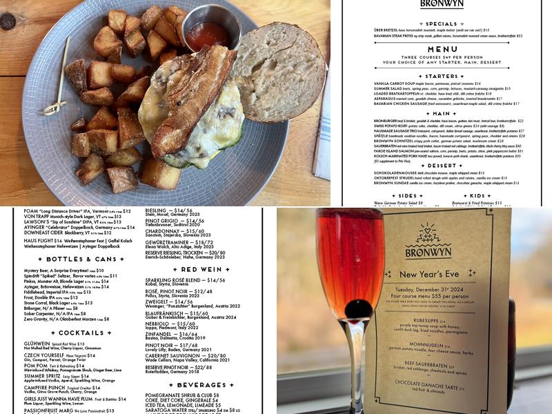BRONWYN on Battenkill Menu