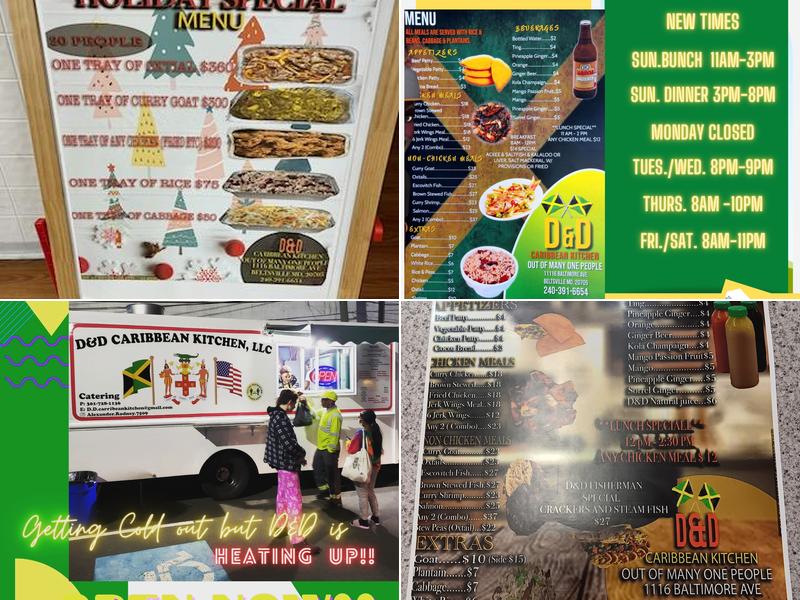 D & D CARIBBEAN KITCHEN Menu