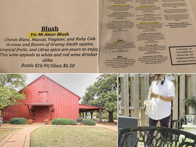 Cross Timbers Winery Menu