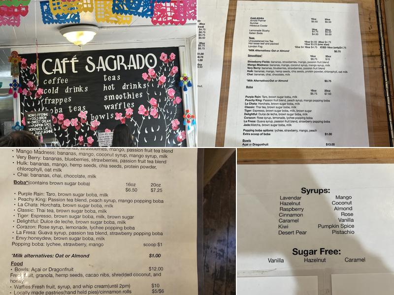 Café Sagrado Menu