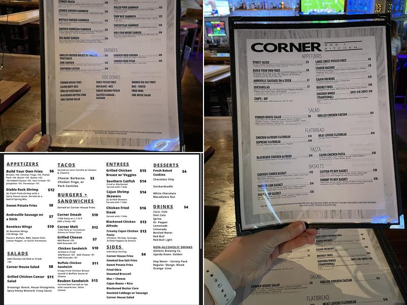 Corner Bar & Kitchen Menu