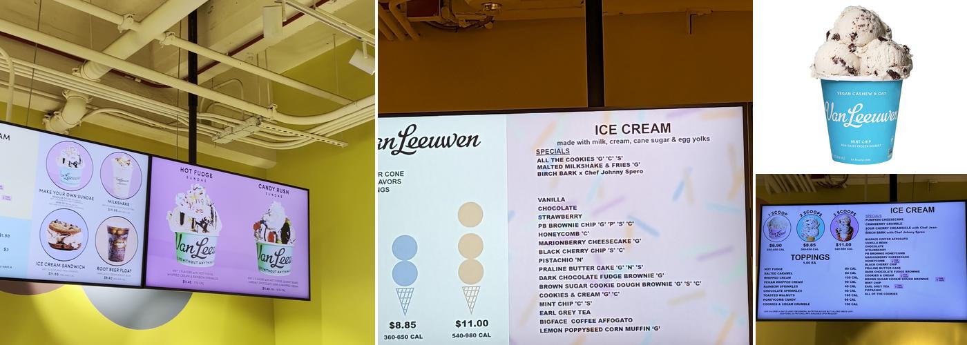 Van Leeuwen Ice Cream Menu