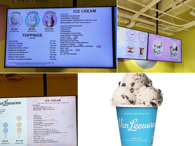 Van Leeuwen Ice Cream Menu