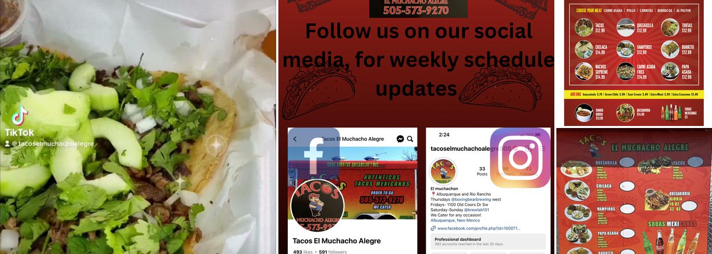 Tacos El Muchacho Alegre Menu