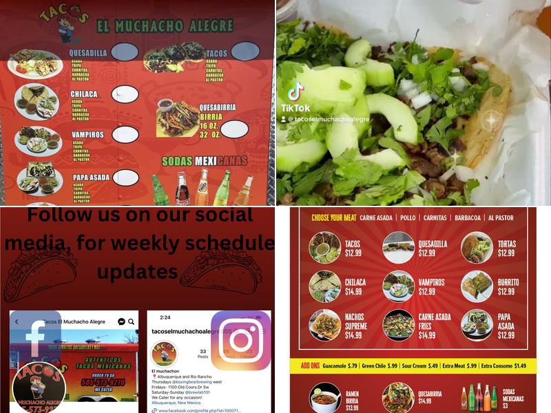 Tacos El Muchacho Alegre Menu