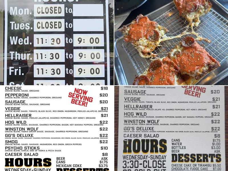 Pizza Pushers Menu