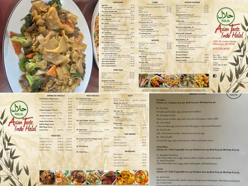 Asian Taste Indo Menu