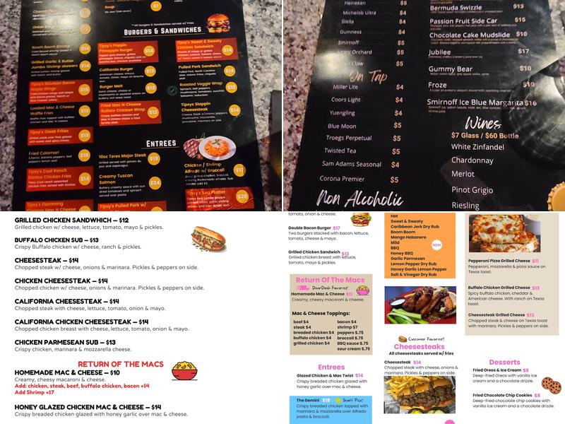 Tipsy's Bar & Lounge Menu