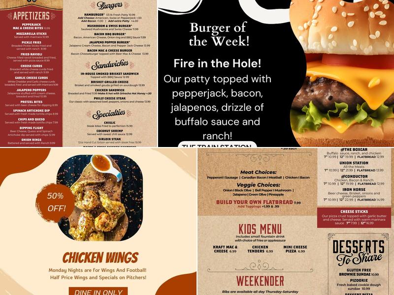 The Train Station Menu