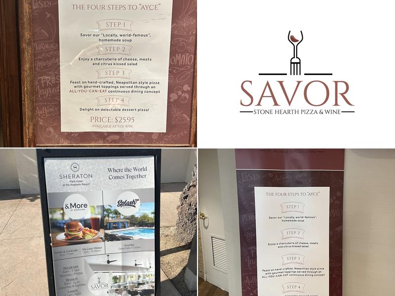 Savor Stone Hearth Pizza and Wine Menu