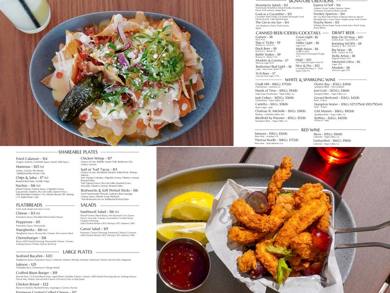 Manchester Bar & Lounge Menu