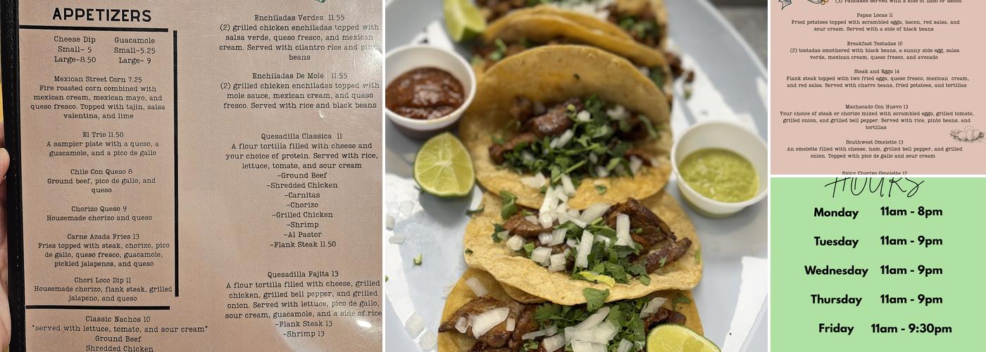 Besitos Mexican Kitchen Menu