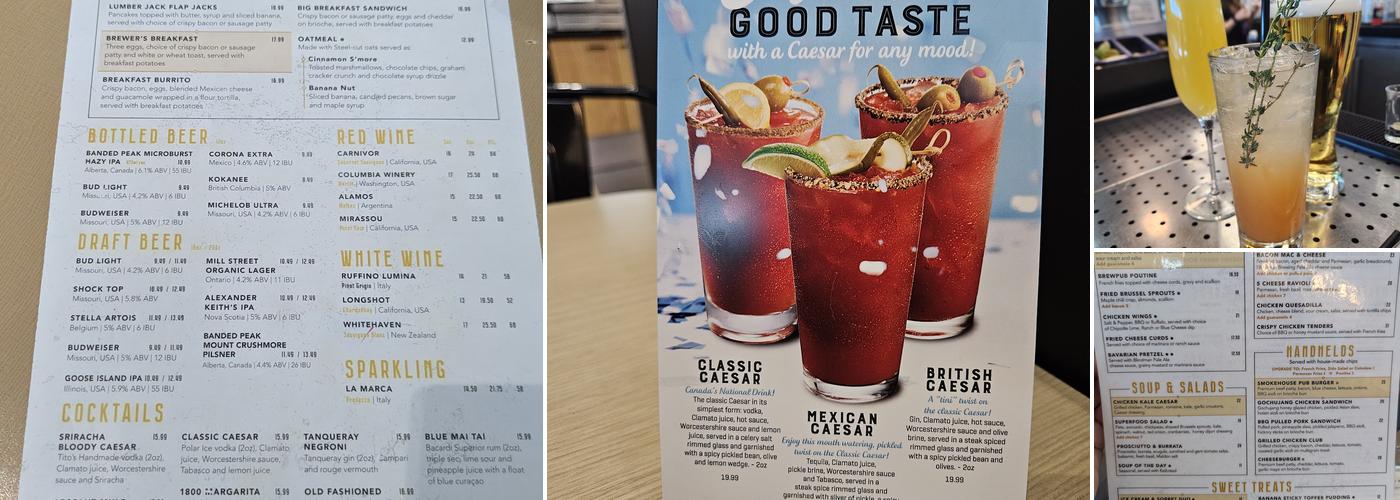 Tap & Pour Gastropub Menu