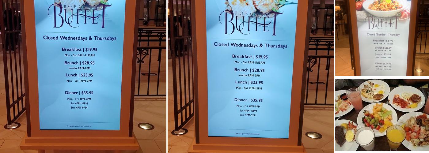 Borgata Buffet Menu