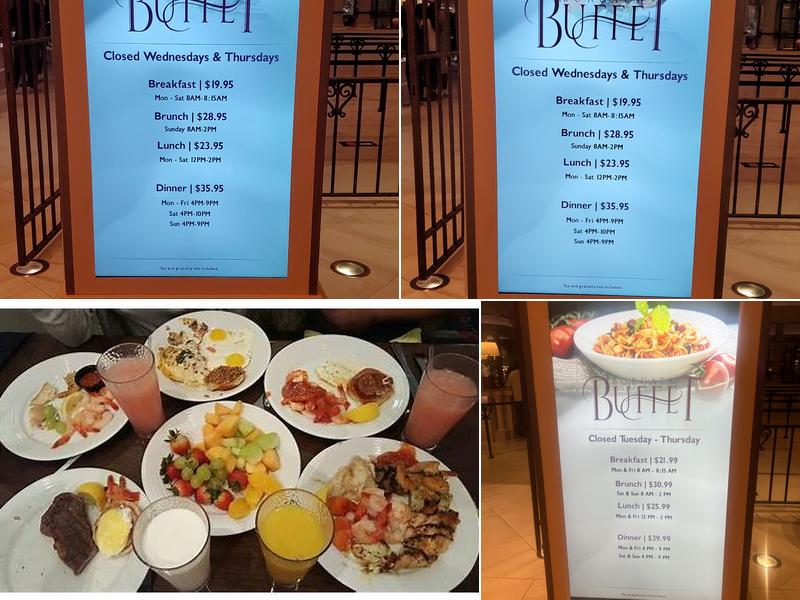 Borgata Buffet Menu