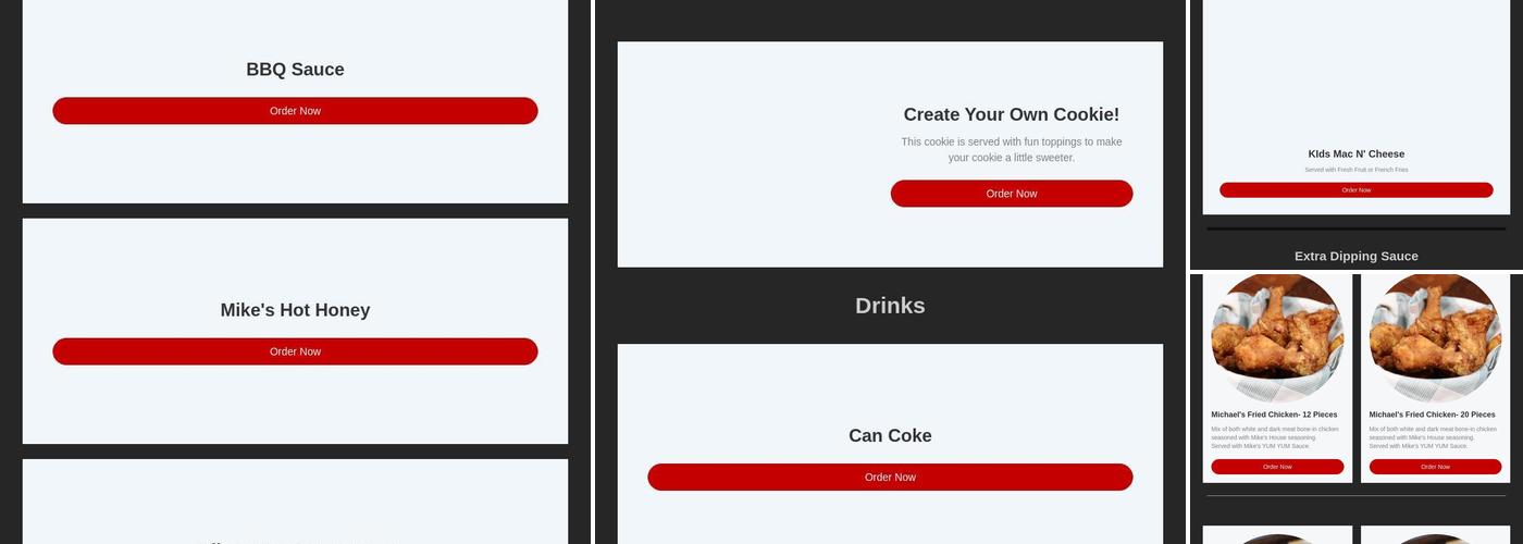 Michael’s Fried Chicken Menu