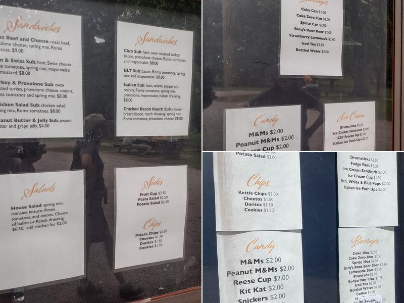 Harman's Landing Menu