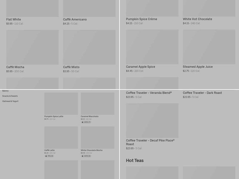 Starbucks Menu