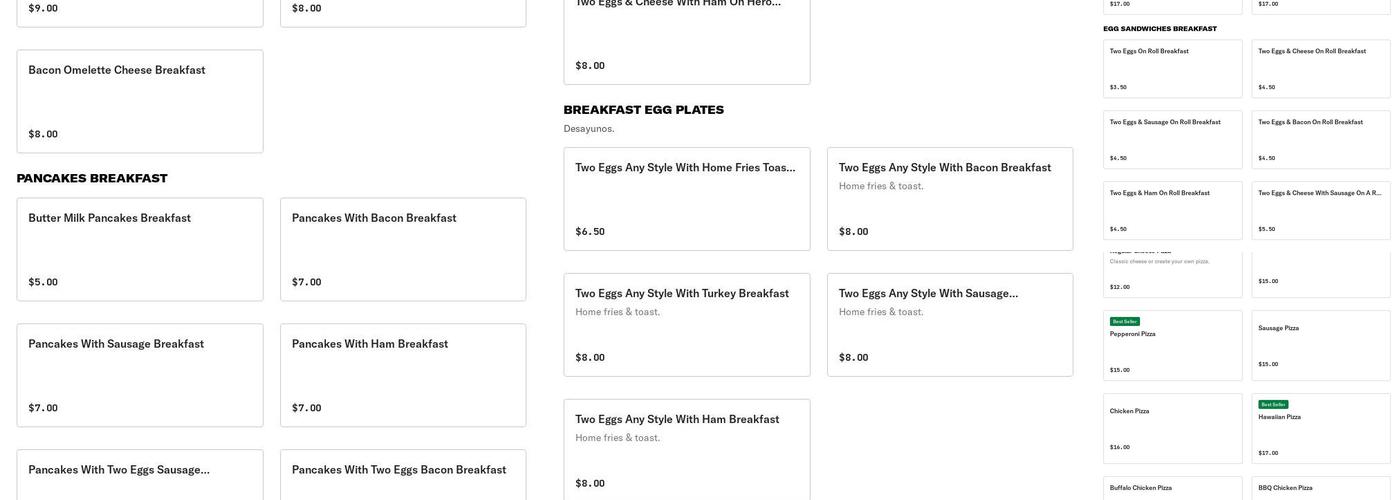 La Margarita Pizzeria Menu