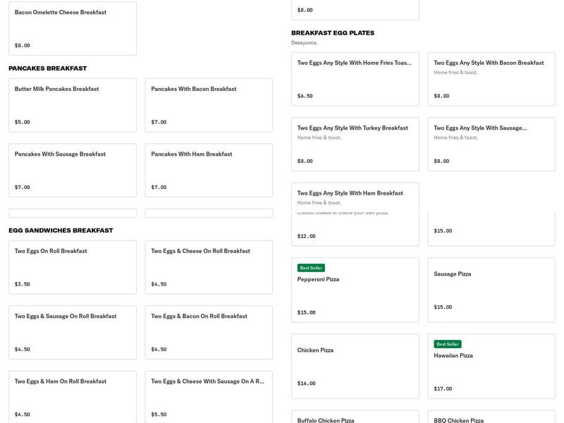 La Margarita Pizzeria Menu